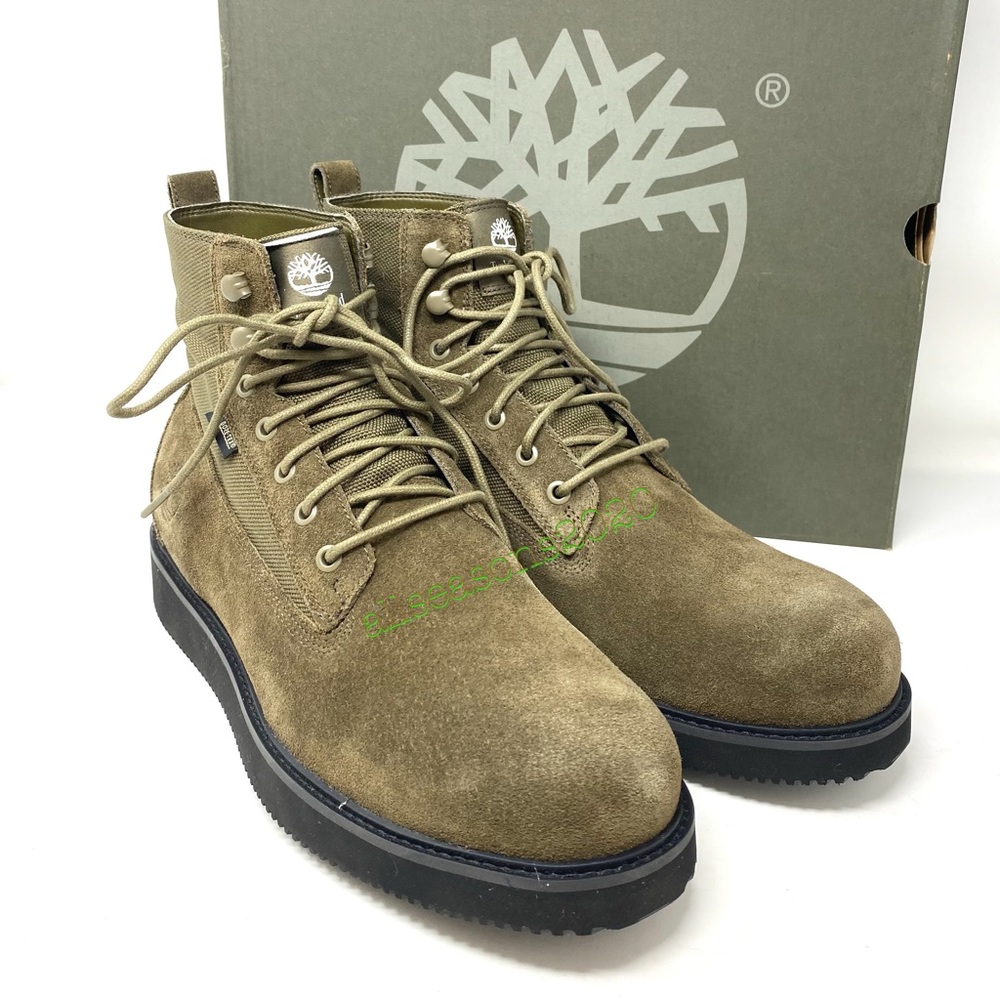 Timberland 6”Prm Vibram WP Mid Men Boot Green Sued - Picture 6 of 12